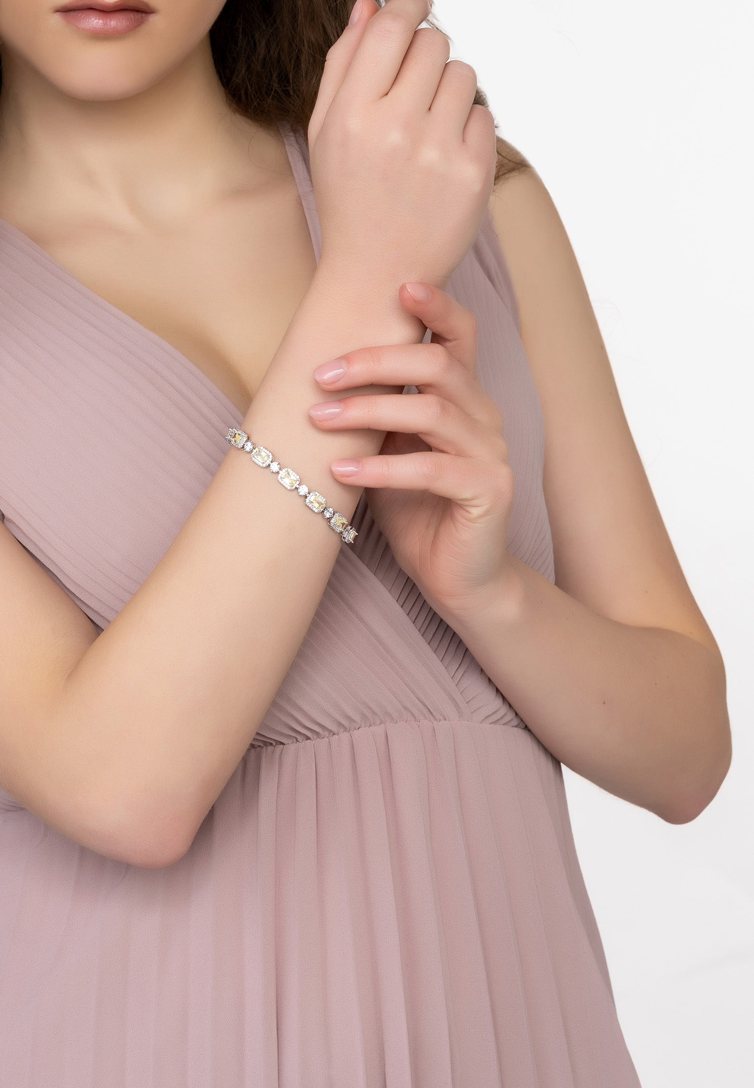 Elena Gemstone Bracelet Lemon Topaz Silver