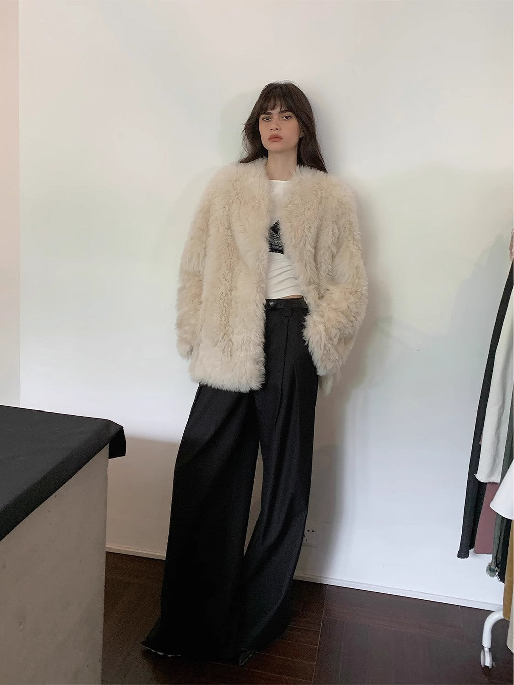 Sea of Love Accompaniment Casual Stand-Up Collar Tuscan Sheepskin