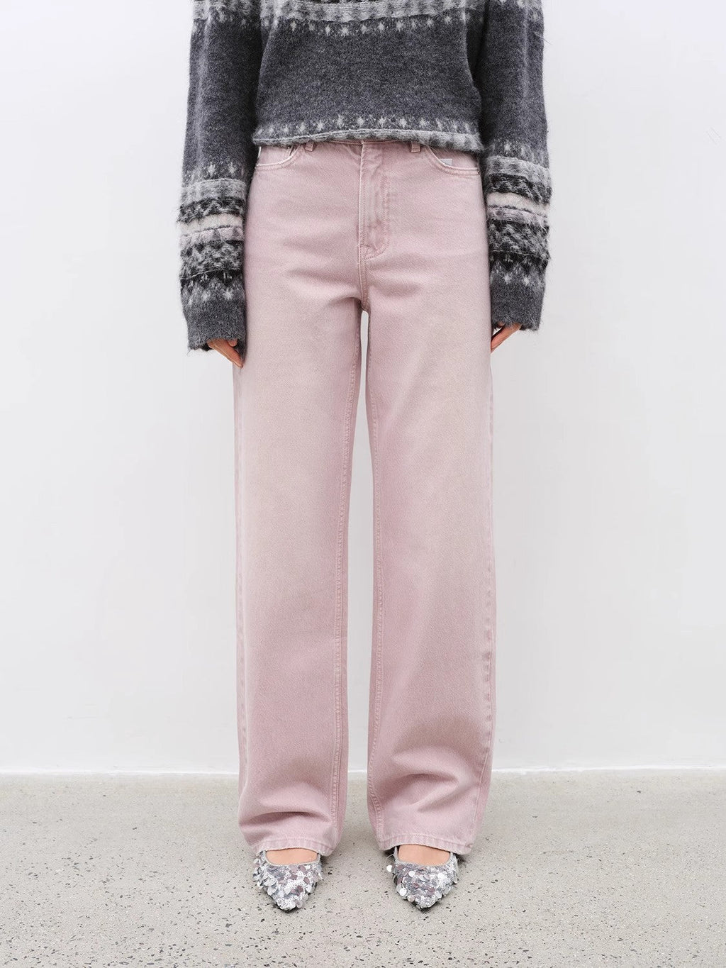 "Active Street" Retro Casual Heavy Washed Slim Straight Jeans