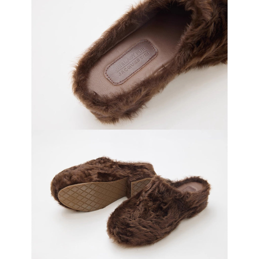 FF × JW Collaboration - Fur-Lined Slip-On Platform Sneakers