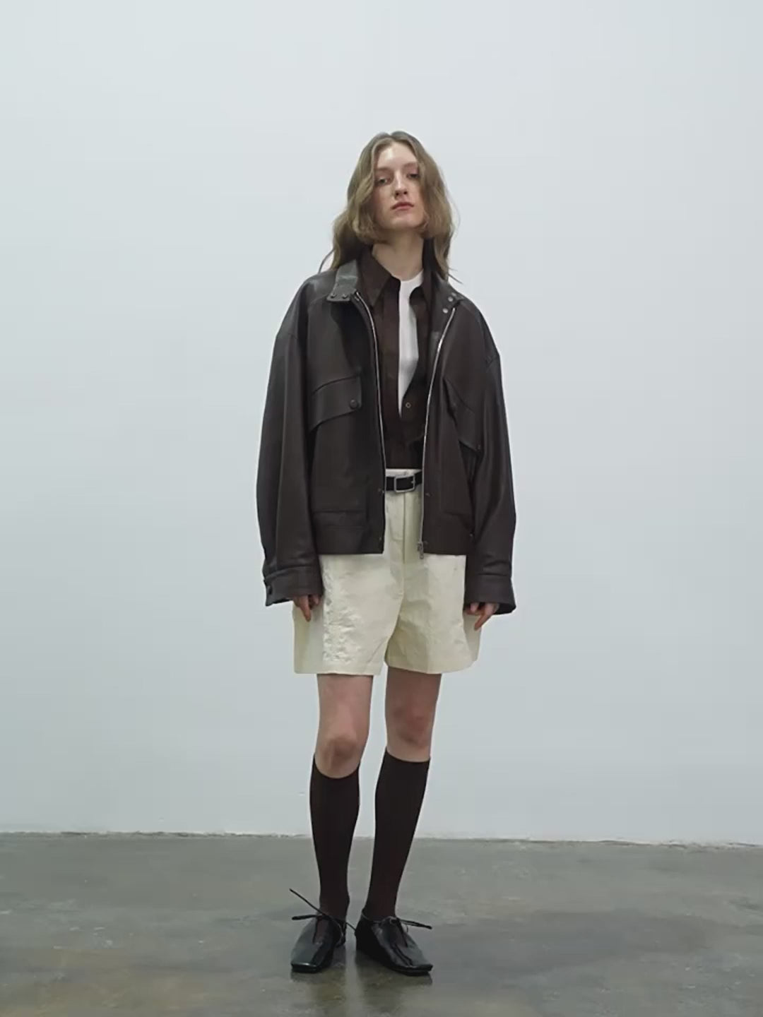 Women's Genuine Sheep Leather Motorcycle Short Jacket "Loveless Muse"