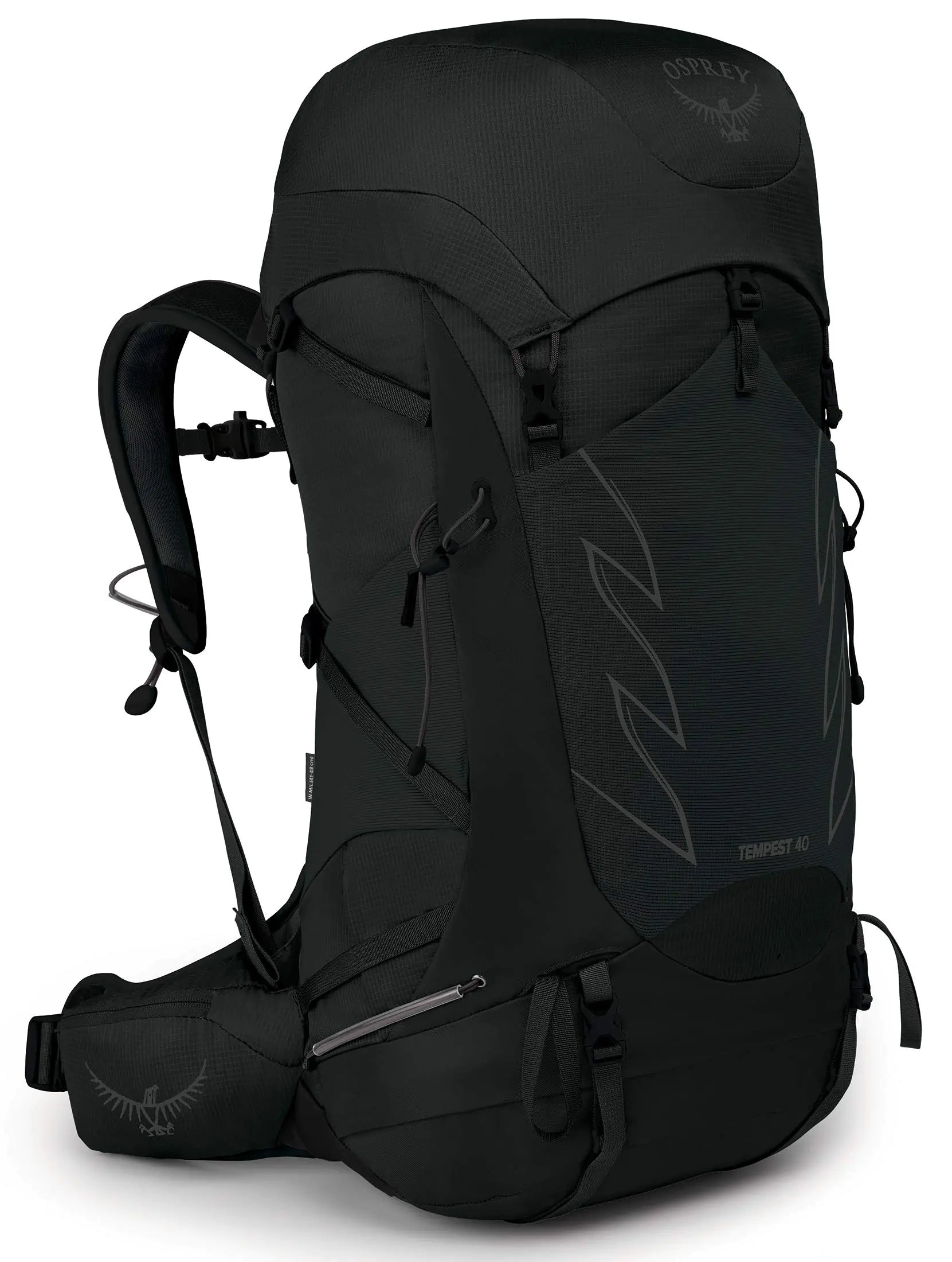 Osprey Tempest 40L Womens Hiking Backpack with Hipbelt Stealth Black WXS/S