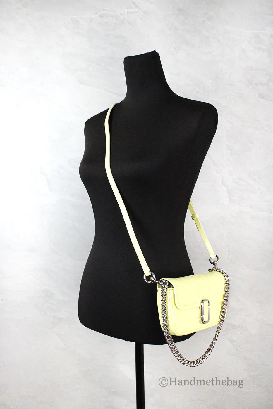 Marc Jacobs The Mini Shoulder Bag Yellow Embossed Crossbody