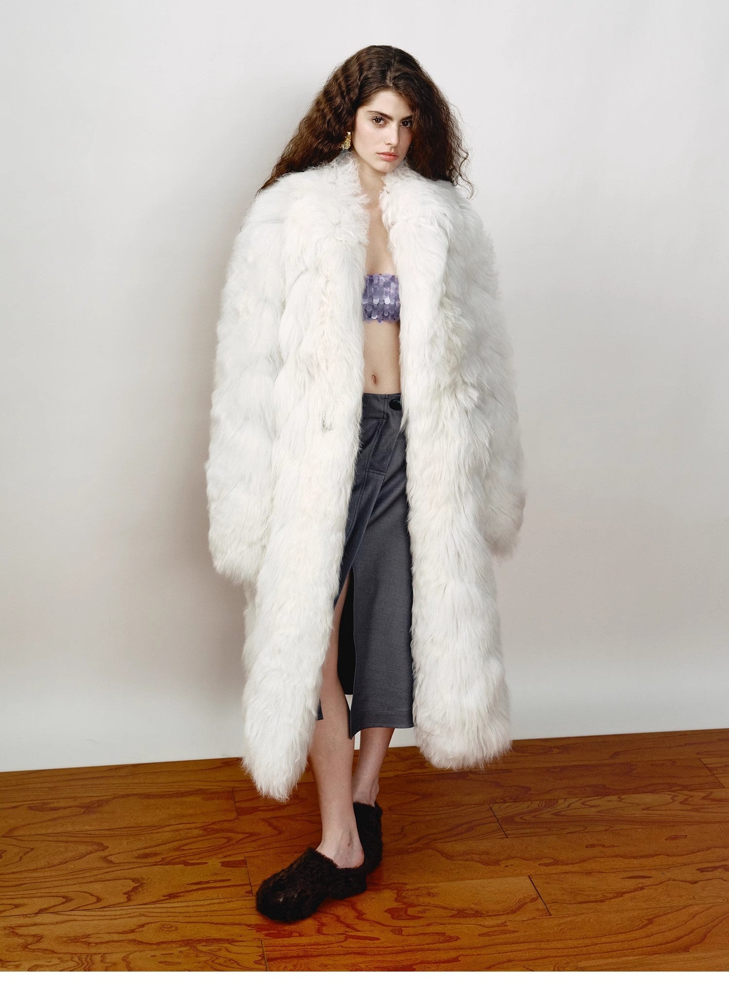 FF × JW Collaboration - Fur-Lined Slip-On Platform Sneakers