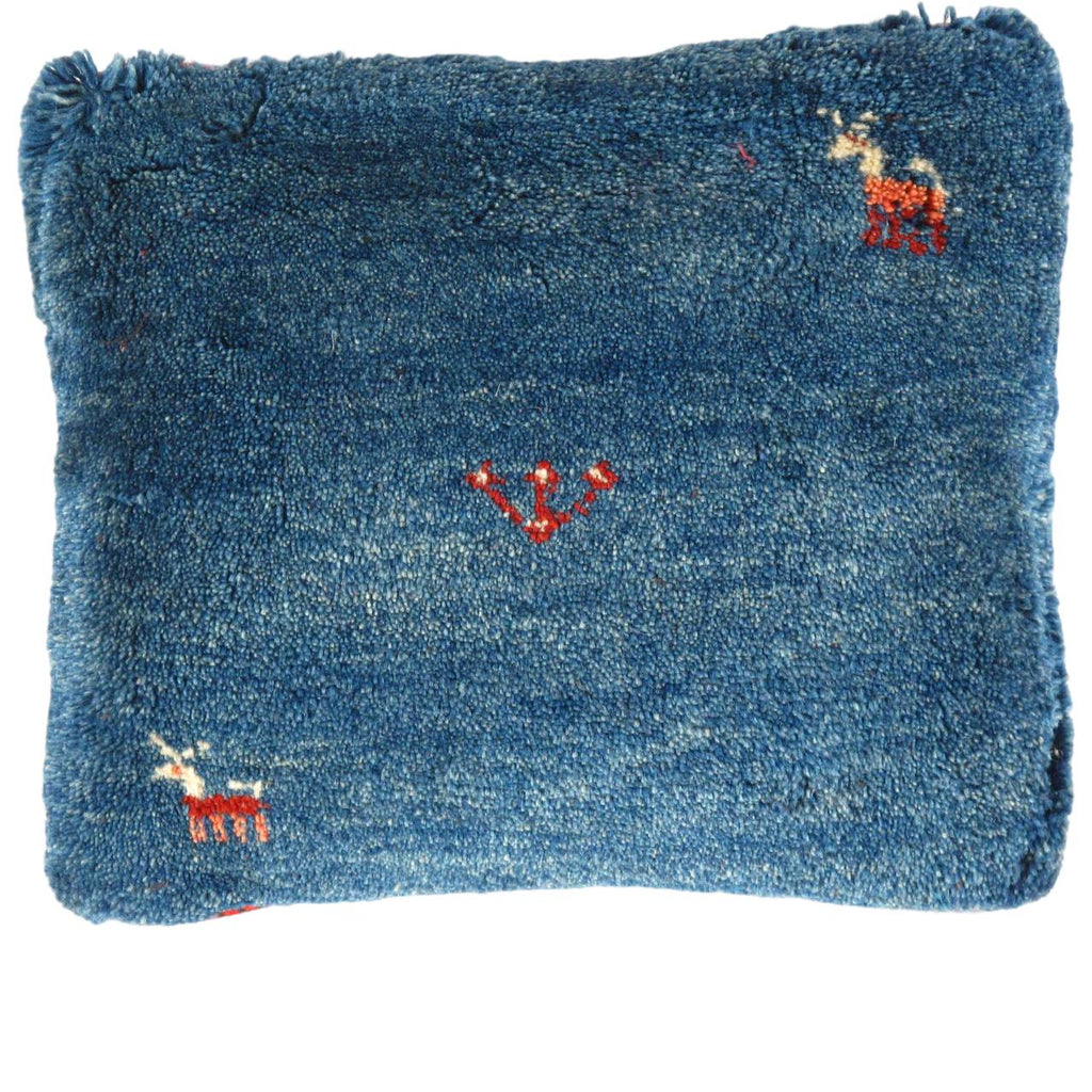 Fine Hand knotted Gabbeh pillow 15"X 17"