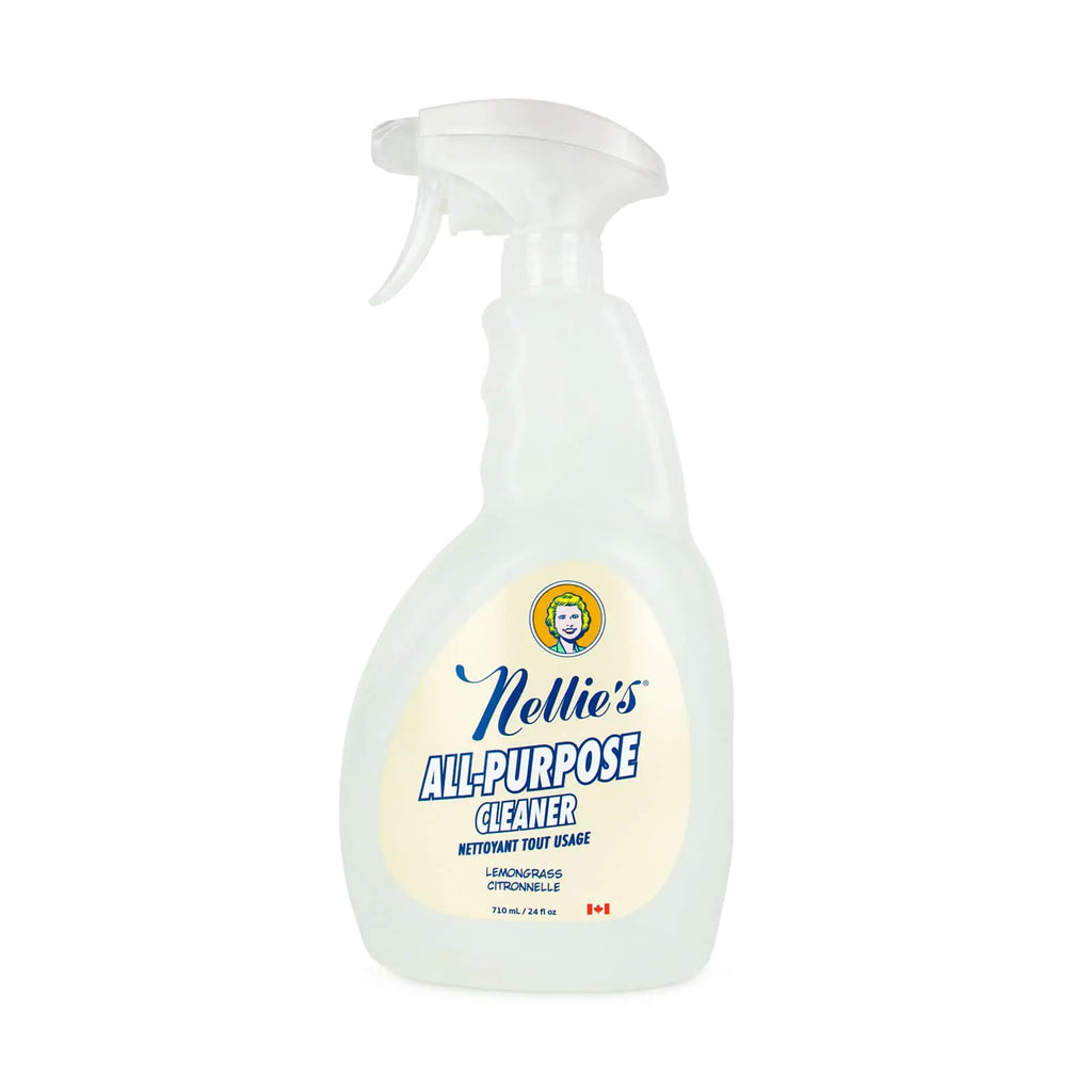 Nellies All-Purpose Cleaner - Plant-Based Multi-Purpose Cleaner - Biodegradable Leaping Bunny Certified and Eco-Friendly - Lemongrass Scent (24 fl oz)
