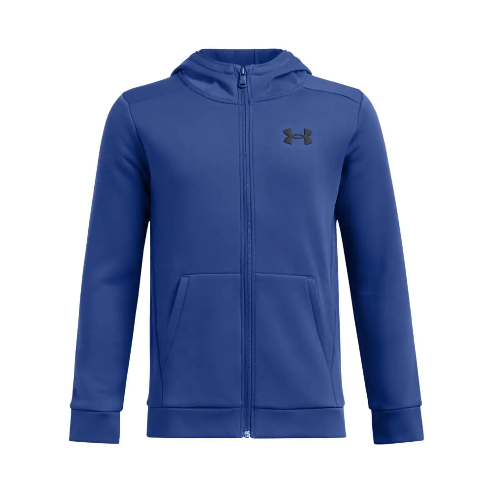Under Armour Boys Armour Fleece Full Zip Hoodie (432) Tech Blue / / Black X-Large