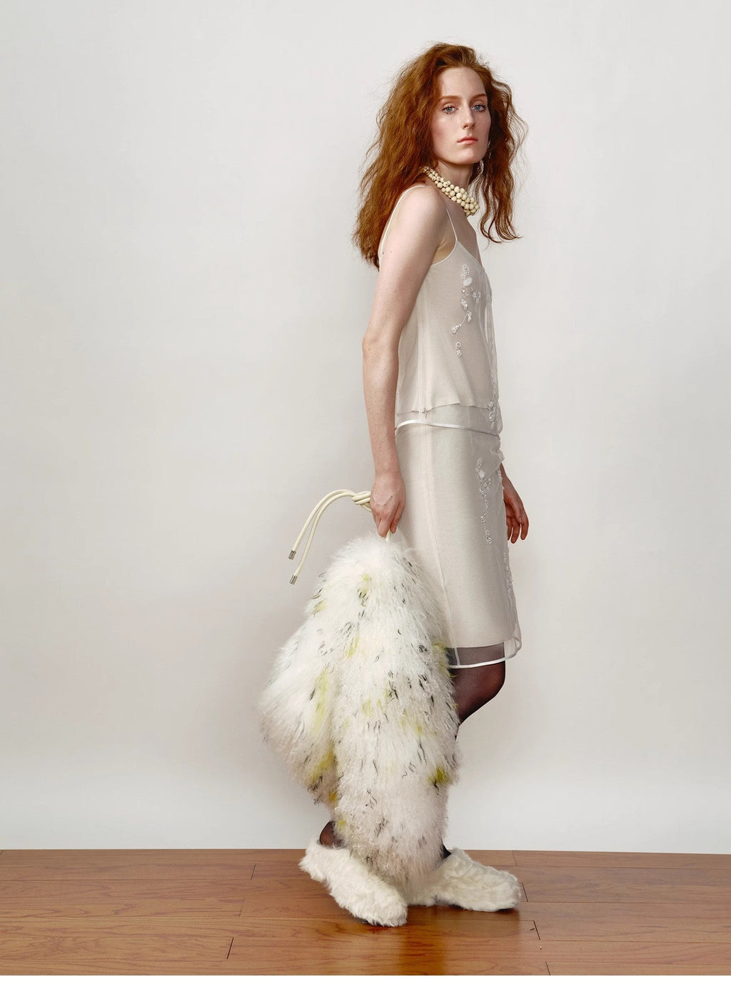 FF × JW Collaboration - Fur-Lined Slip-On Platform Sneakers