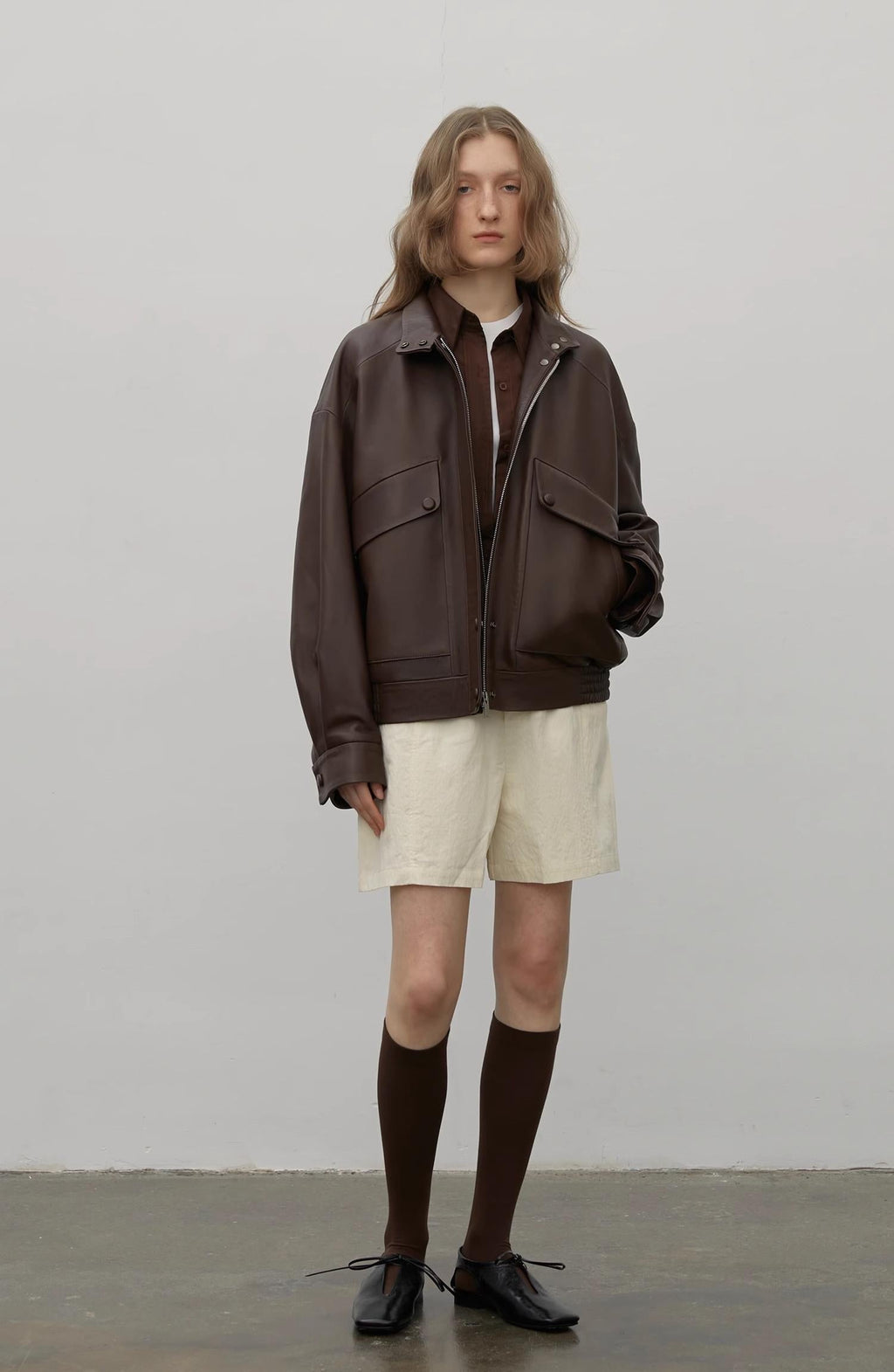 Women's Genuine Sheep Leather Motorcycle Short Jacket "Loveless Muse"