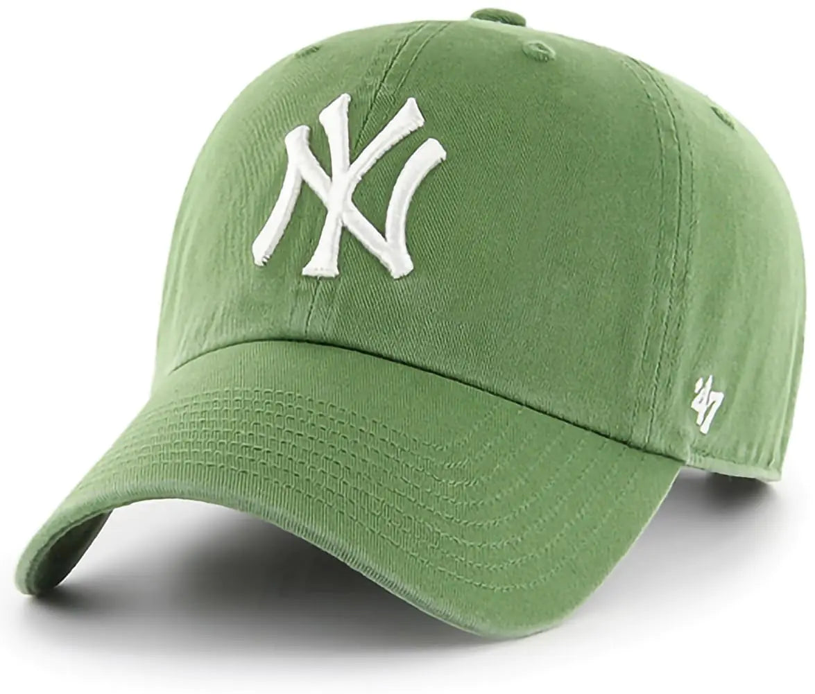 47 New York Yankees Fatigue Green Logo Primary Logo Clean Up Adjustable Strap Hat Cap Adult One Size Fits All
