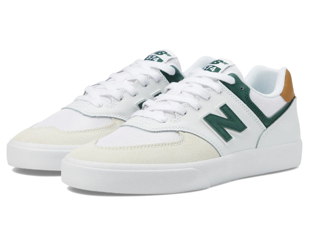 New Balance 574 Vulc White/Forest US Mens 5.5 Womens 7 D (M)