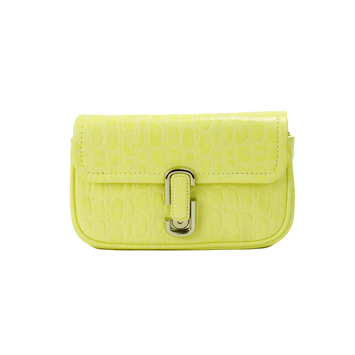 Marc Jacobs The Mini Shoulder Bag Yellow Embossed Crossbody