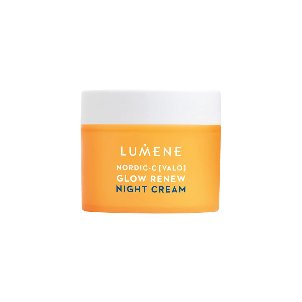 Lumene Nordic-C [Valo] Glow Renew Night Cream - Revitalizing Facial Moisturizer with Arctic Cloudberry Hyaluronic Acid and Vitamin C - Radiance-Boosting Vegan Skin Care (1.7 oz)
