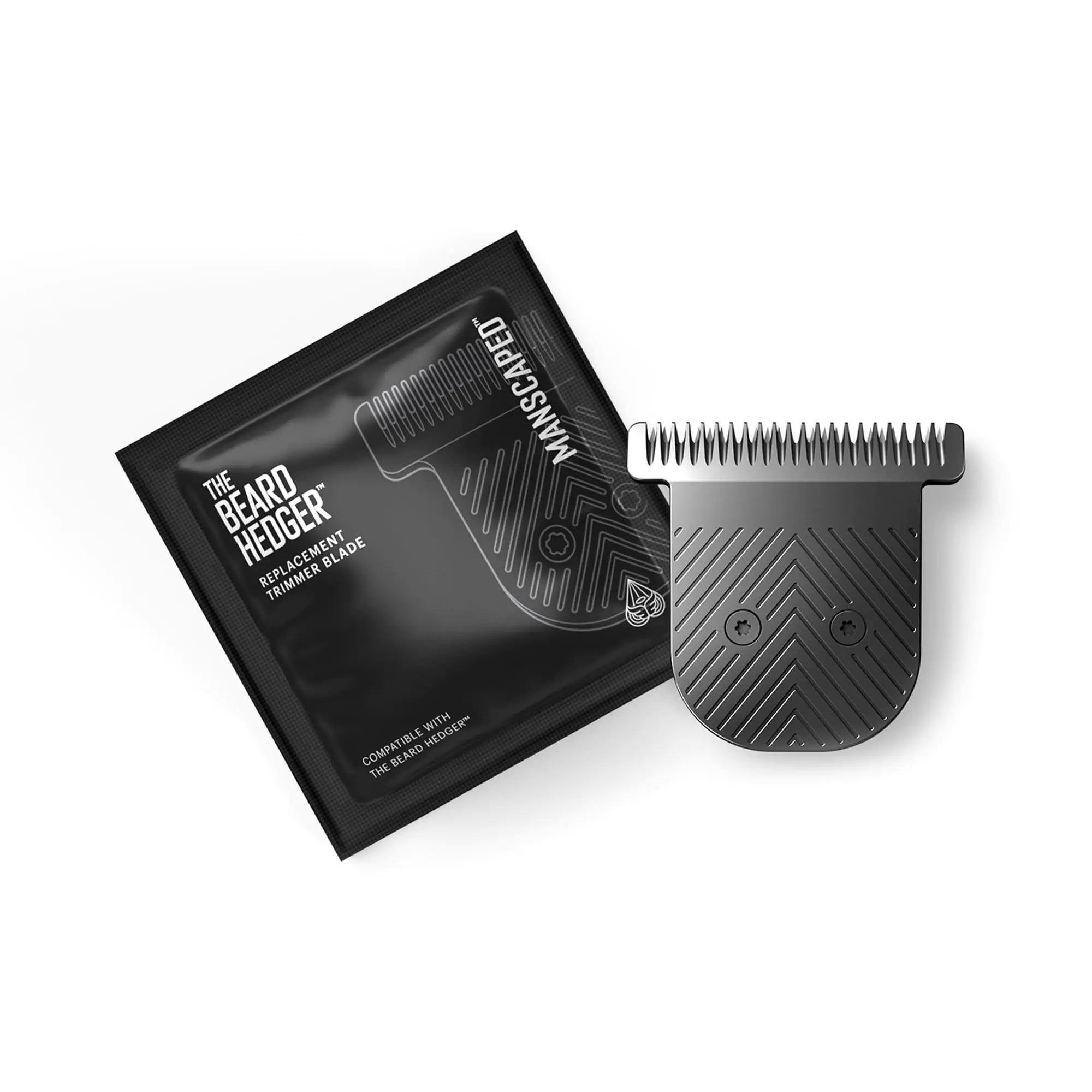 MANSCAPED® The Beard Hedger® Replacement SkinSafe® Trimmer Blade Premium Stainless Steel T-Blade for Precision Facial Hair Trimming 1-Pack