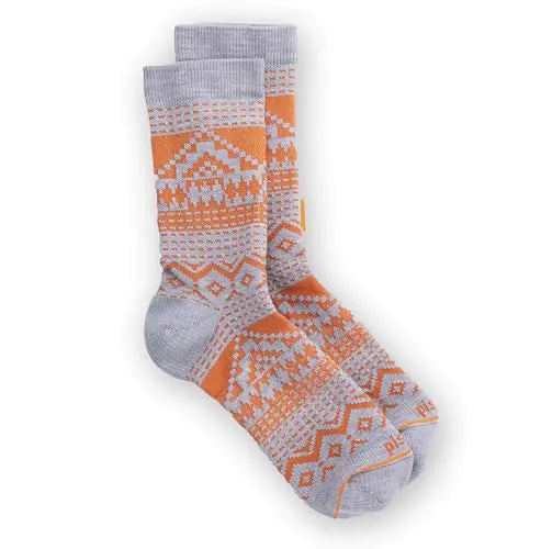 PISAC Womens Raven Crew Socks Coral Small
