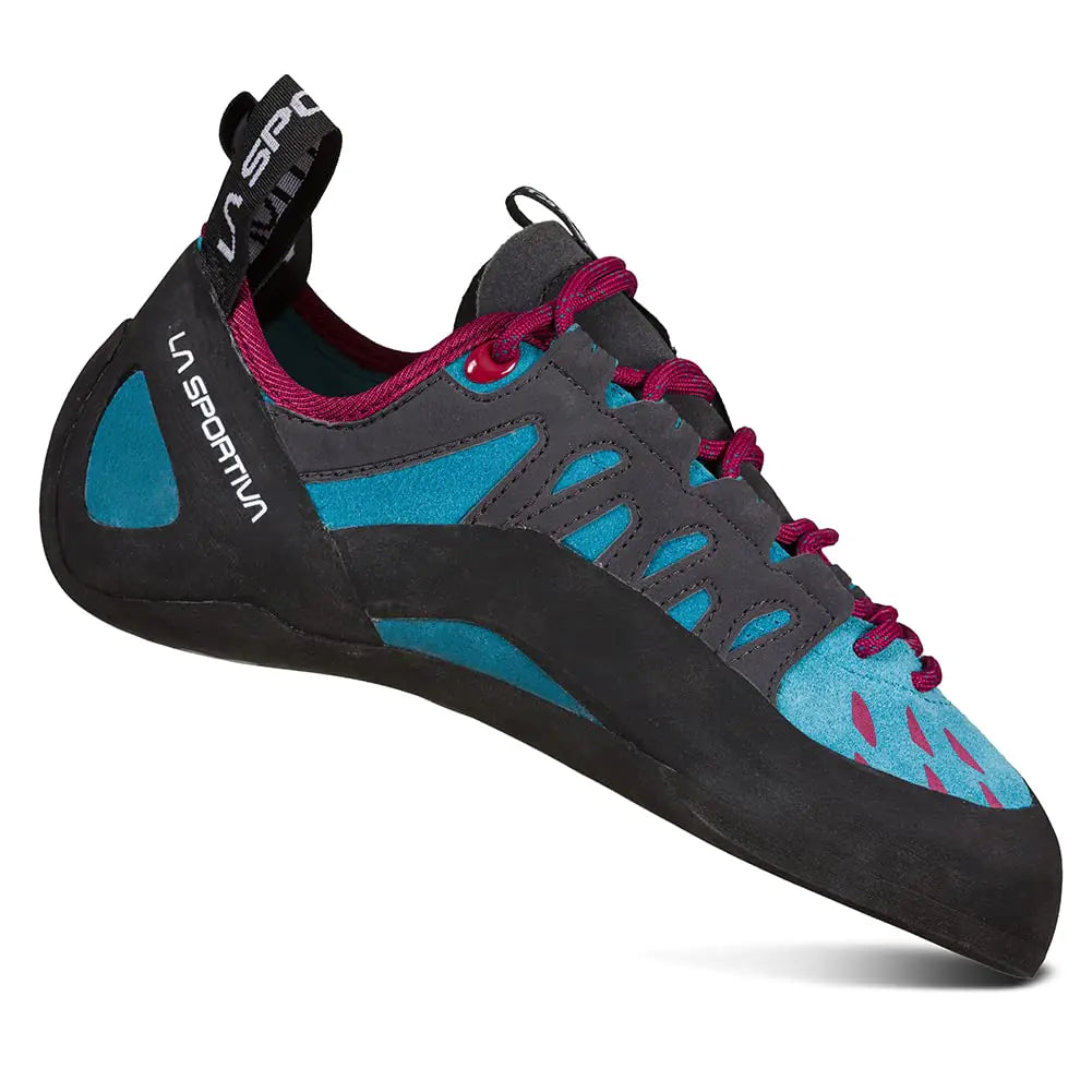 La Sportiva Womens Tarantulace Rock Climbing Shoes Topaz/Red Plum 5.5-6