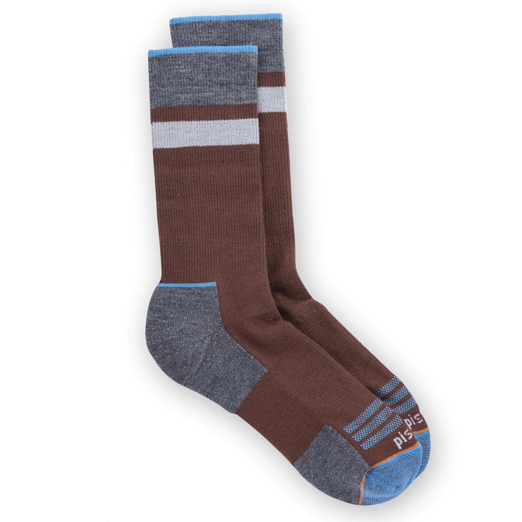 PISAC Mens Ryder Crew Socks Maroon Extra Large
