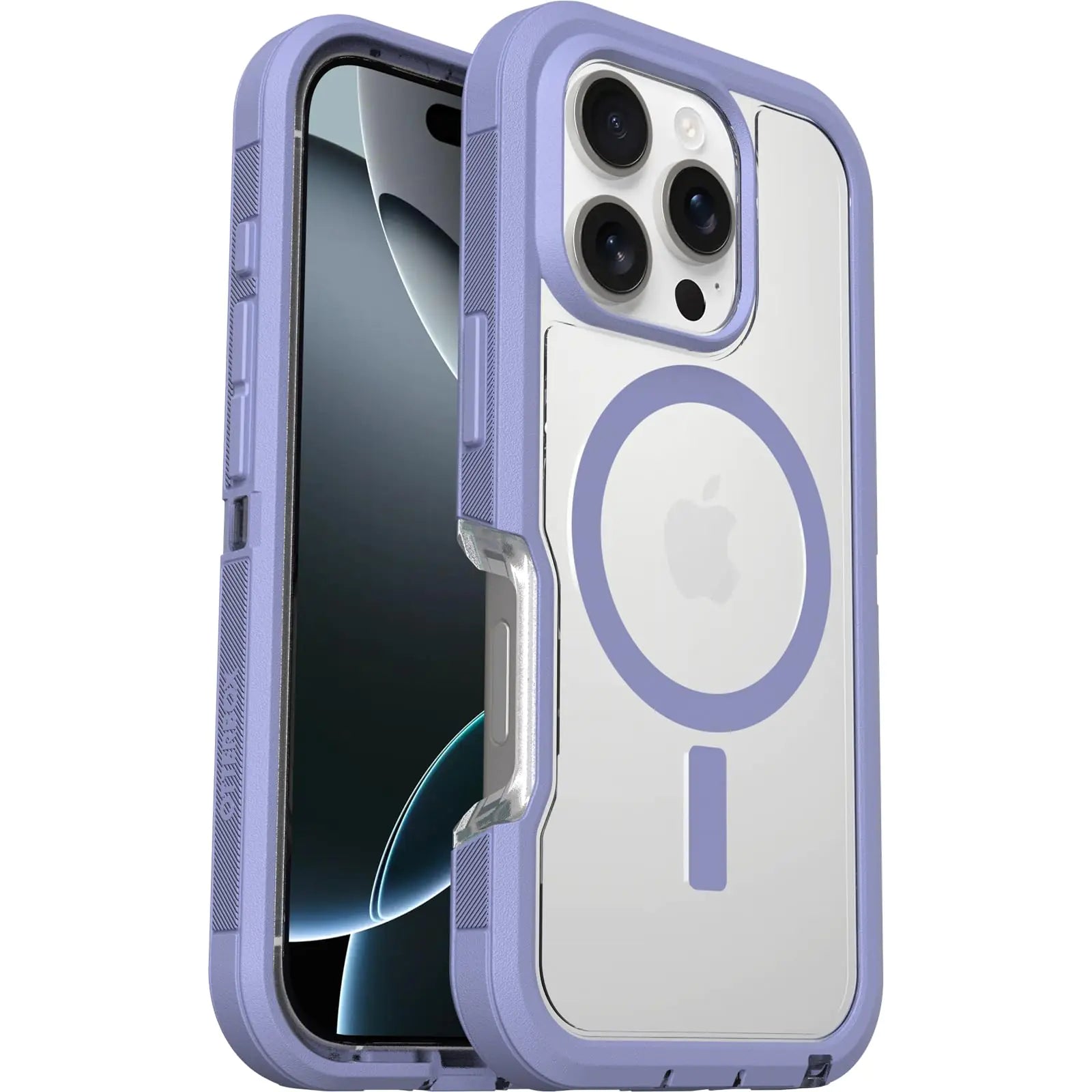 Otterbox Defender XT Clear iPhone 16 Pro Case Lavender Haze - Clear/Purple US Military MIL Standard