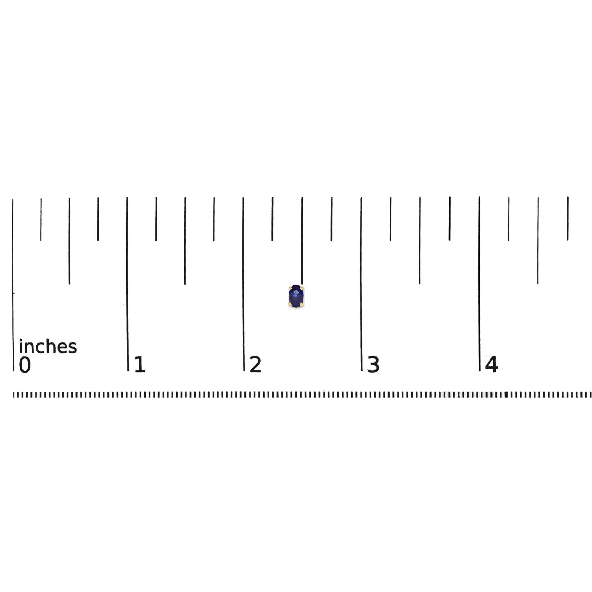 14K Gold Oval Cut Gemstone Birthstone 5x3 mm Stud Earrings