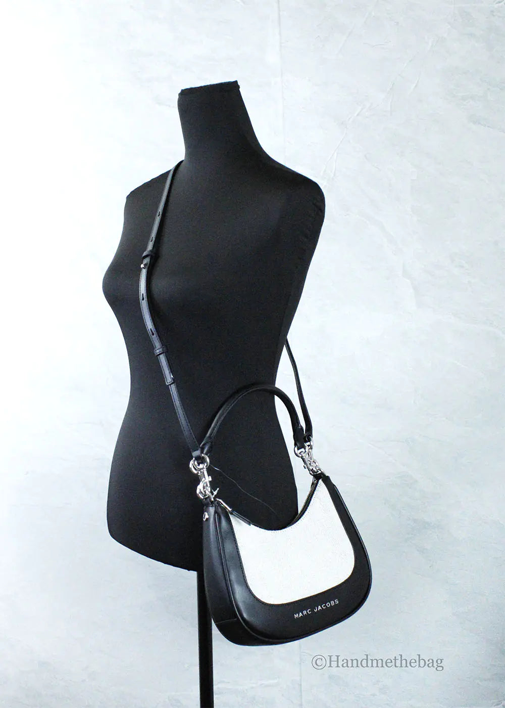 Marc Jacobs Terry Canvas Leather Hobo Shoulder Bag