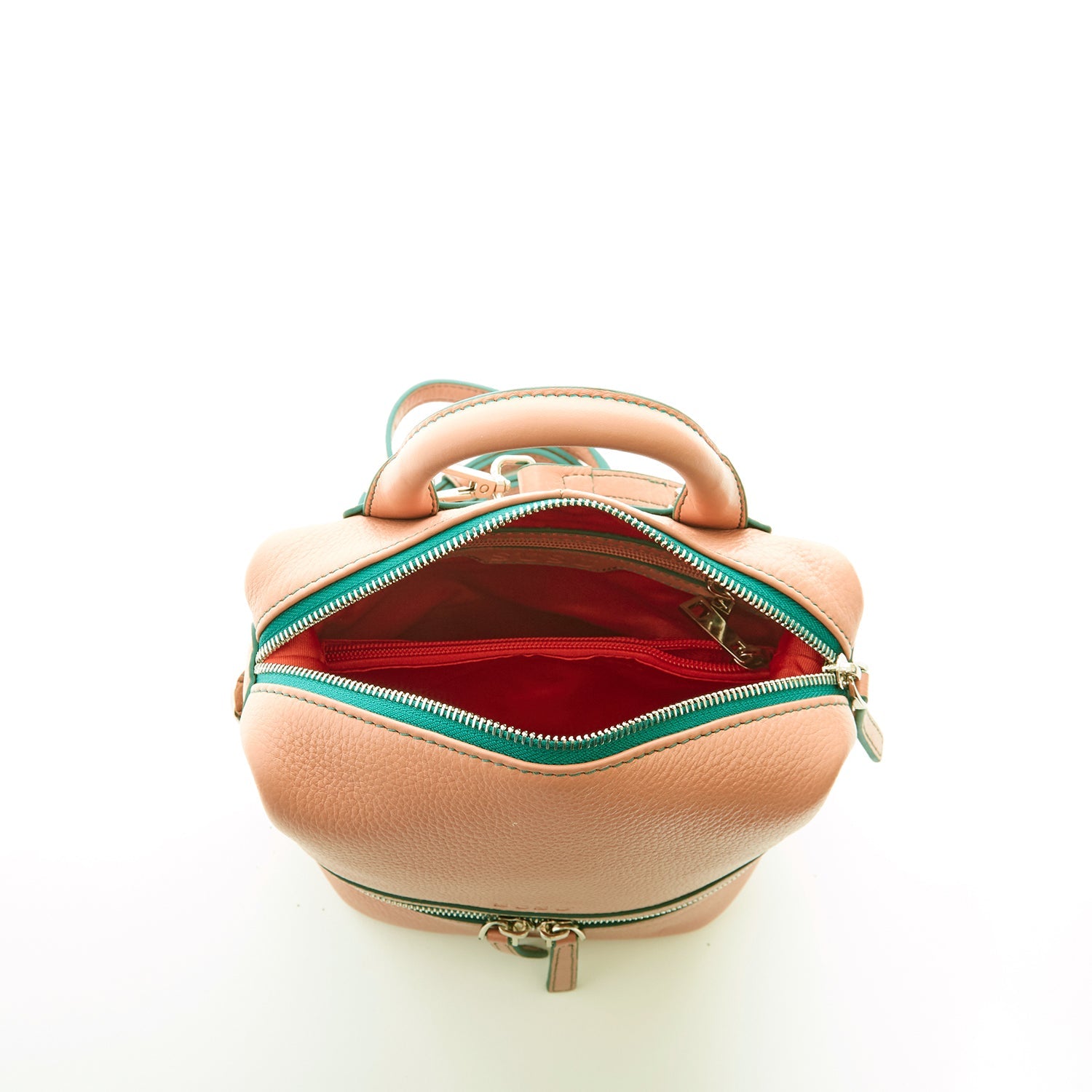 SUSU Pink Leather Backpack Purse for Women Convertible Crossbody Bag Medium Size