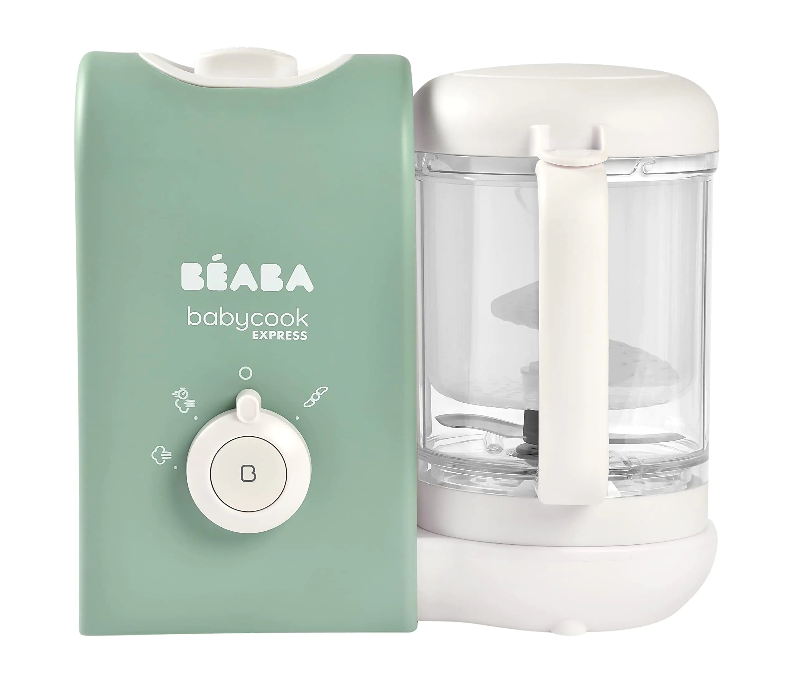 BEABA Babycook Express - the Fastest Babycook Baby Food Maker Baby Food Processor Baby Food Steamer Large Capacity Make Healthy Food for Baby in 15 mins or less Baby Essentials (Sage)