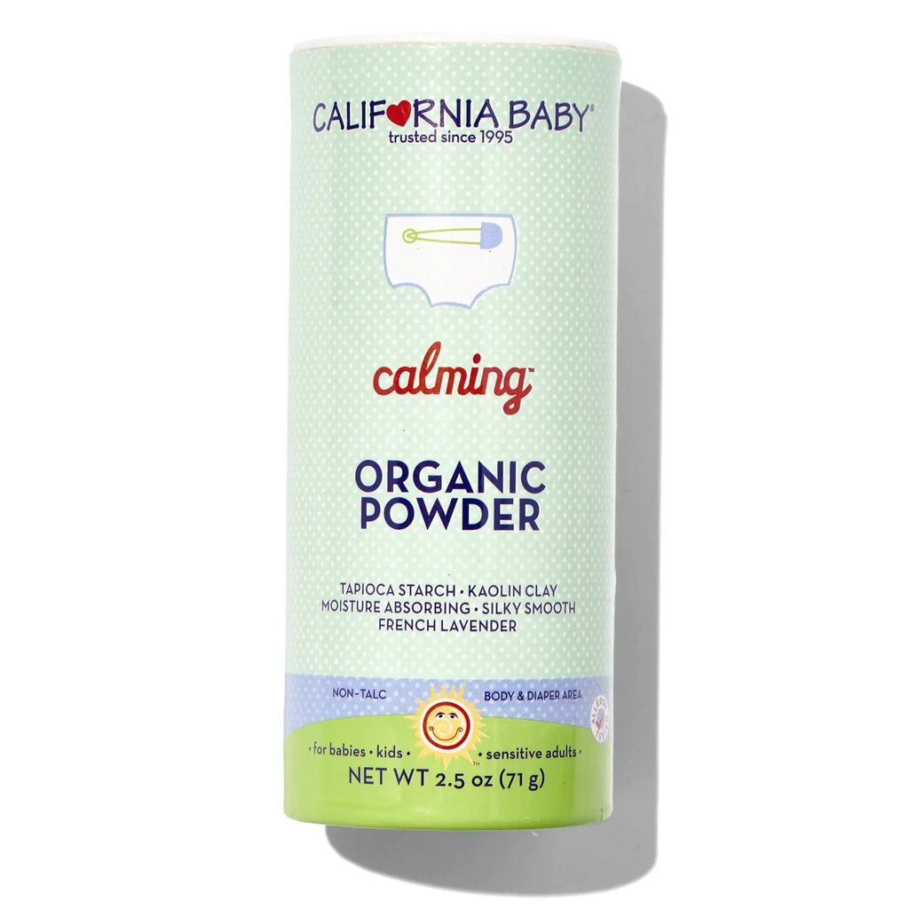 California Baby Organic Baby Powder Talc-free | USDA Certified Organic | Talc Free Baby Powder | Body Powder for Men | Absorbs Moisture & Anti-Chafing | Diaper Powder for Sensitive Skin | 2.5oz / 71g