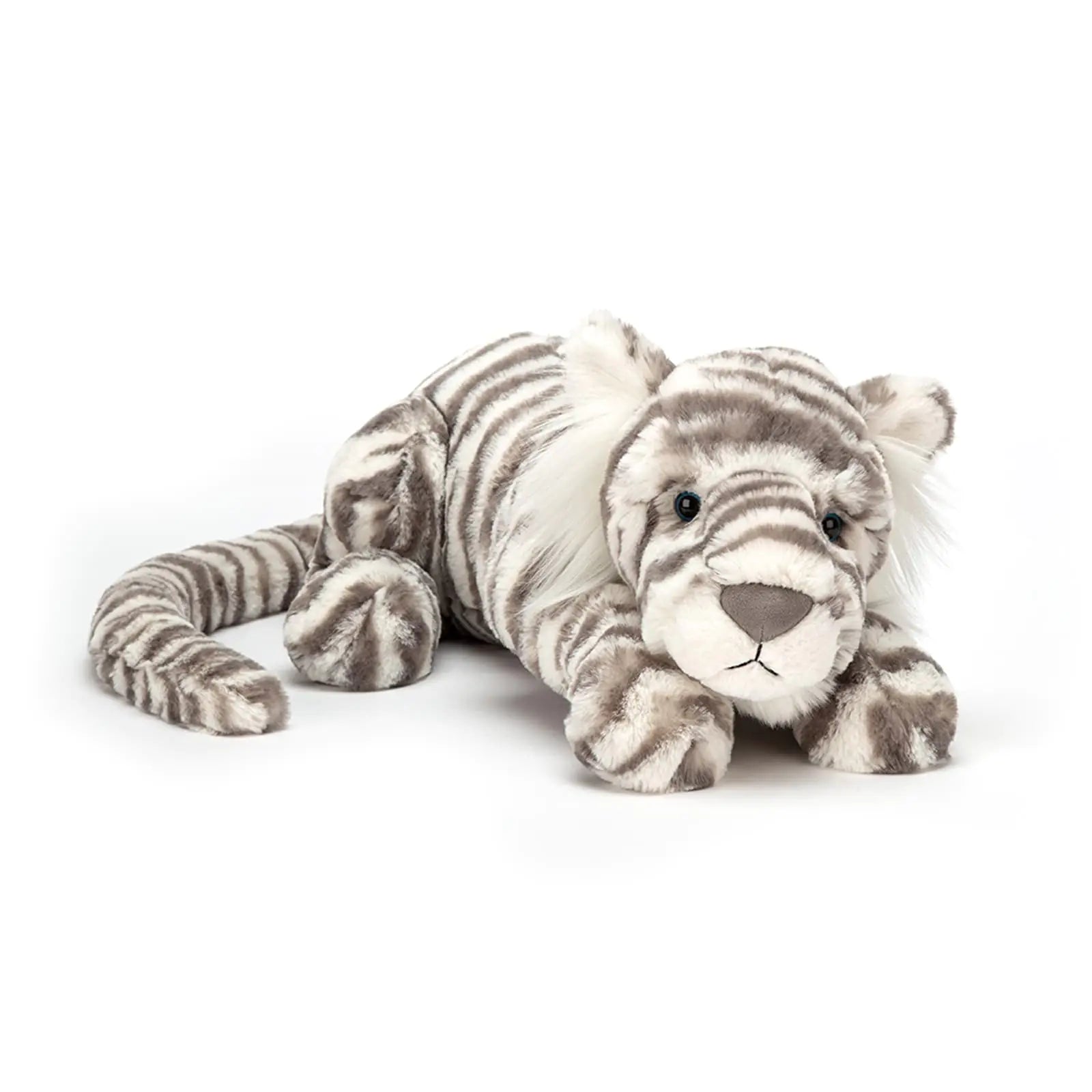 Jellycat Sacha Snow Tiger Stuffed Animal Large 14 inches | Big Cat Plush Toy | Classic Childrens Gift
