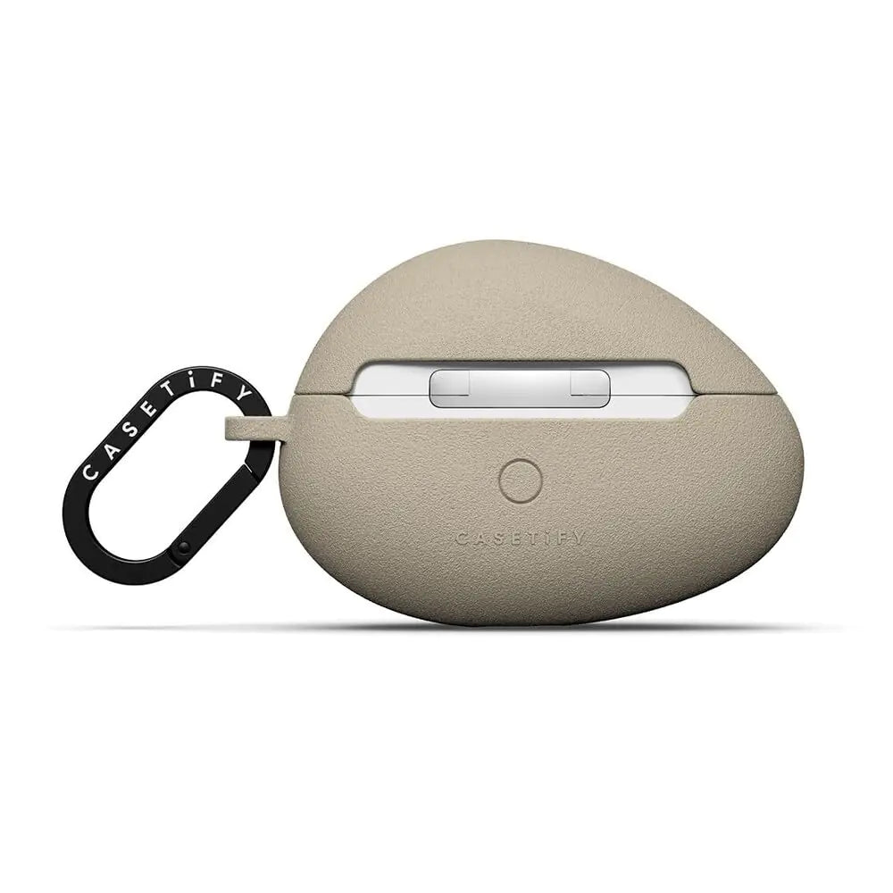CASETiFY AirPods Pro (1st / 2nd Gen) Stone Case with Ring [ Soft-Touch Silicone/Textured Finish] - Sand