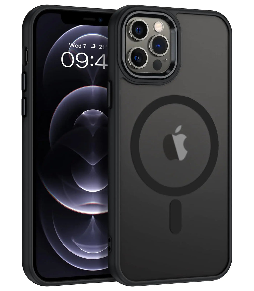 BENTOBEN for Magnetic iPhone 12 Case & iPhone 12 Pro Phone Case [Compatible with Magsafe] Slim Fit Matte Design Shockproof Bumper Protective Drop Protection Girls Women Boys Men Magnet Cover, Black