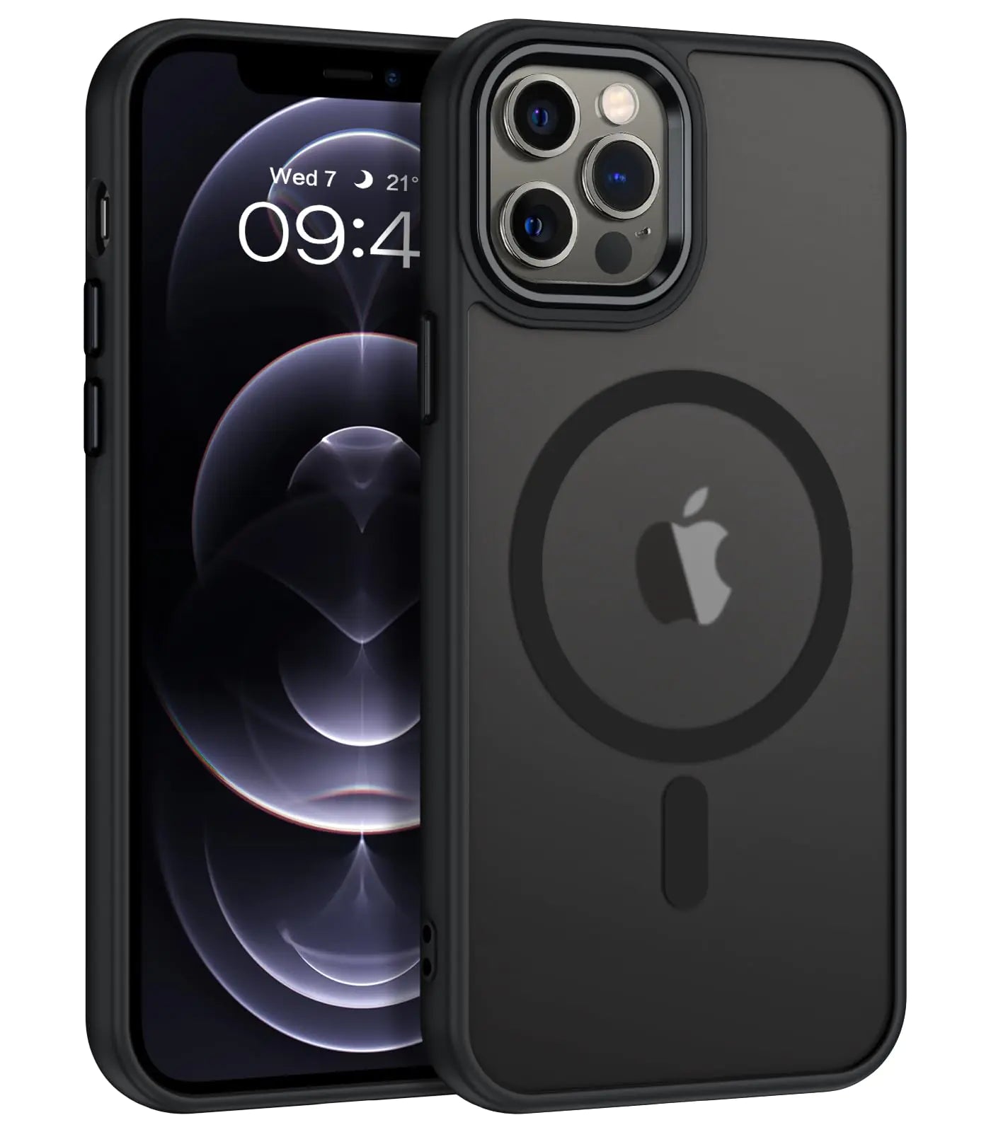 BENTOBEN for Magnetic iPhone 12 Case & iPhone 12 Pro Phone Case [Compatible with Magsafe] Slim Fit Matte Design Shockproof Bumper Protective Drop Protection Girls Women Boys Men Magnet Cover, Black