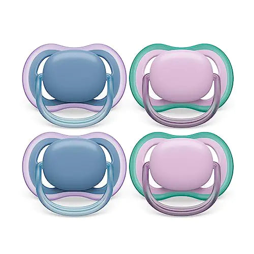 Philips Avent BreatheEasy Pacifier 6-18M - 4 Pack with Sterilizer Case