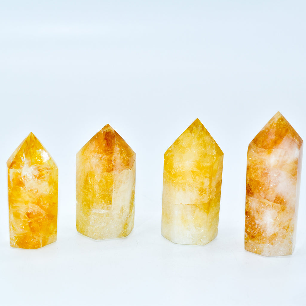 Citrine Polished Hexagon Points