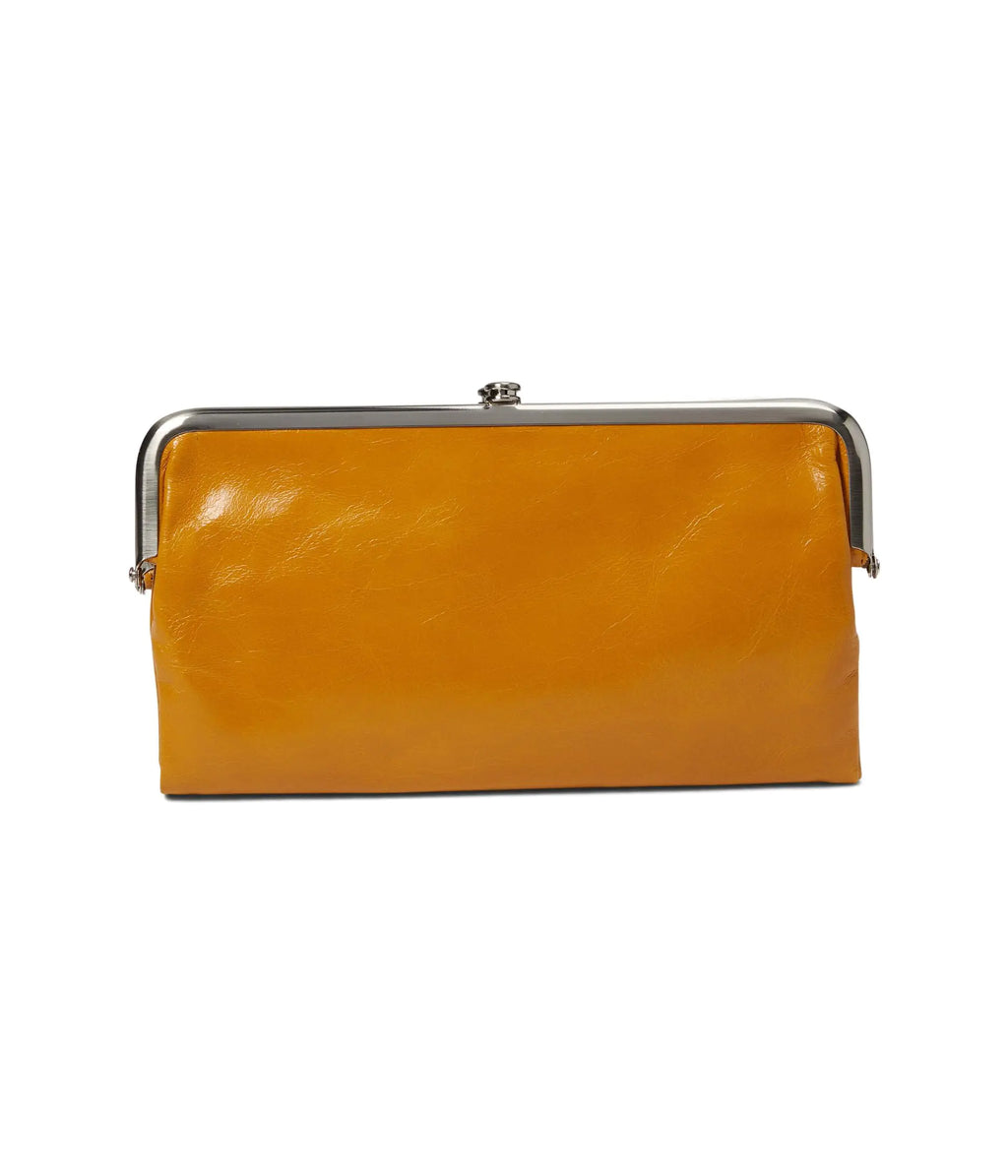 HOBO Lauren Warm Amber Leather Magnetic Wallet