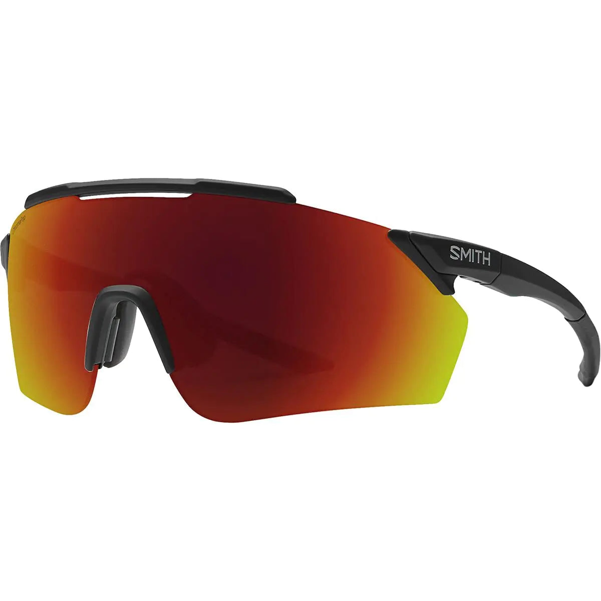 Smith Unisex Ruckus Performance Sunglasses - Matte Black Frame | ChromaPop Red Mirror Lens