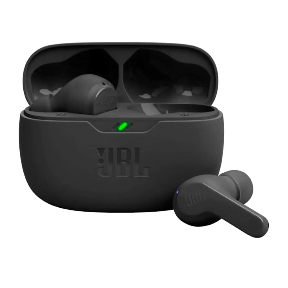 JBL Vibe Beam - True Wireless JBL Deep Bass Sound Earbuds Bluetooth 5.2 Water & Dust Resistant Hands-free call with VoiceAware Up to 32 hours of battery life (Black)