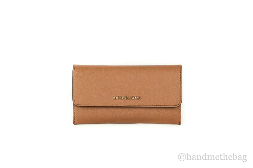 Michael Kors Jet Set Solid Luggage Large Trifold Wallet