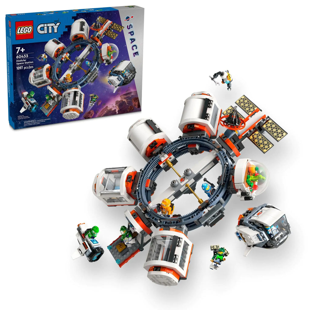 LEGO City Modular Space Station STEM Toy Modular Exploration Science Toy with 6 Astronaut Minifigures Gifts for Boys Girls and Kids Ages 7 and Up Building Toy for Kids 60433