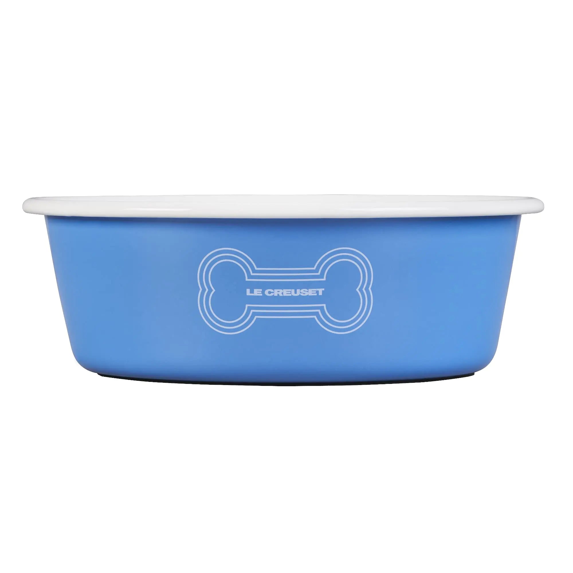 Le Creuset Enamel on Steel Large Dog Bowl 6 Cups Light Blue