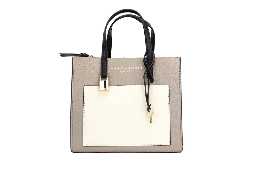 Marc Jacobs Grind Mini Loam Soil Colorblock Leather Tote