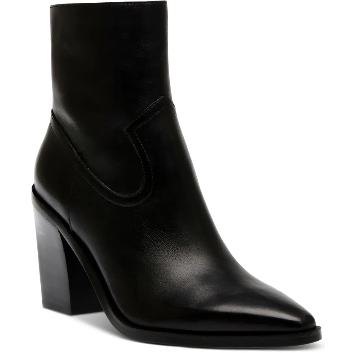 Steve Madden Womens Elene Ankle Boot Black Leather 9
