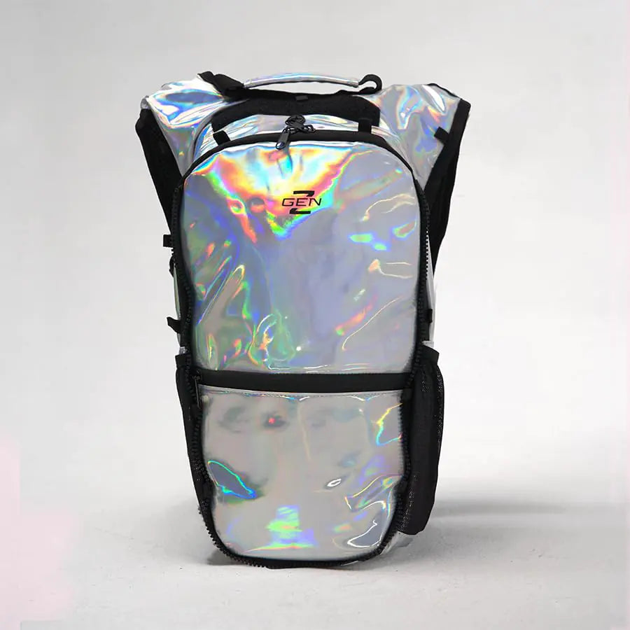 RaveRunner® Anti-Theft Hydration Backpack | Rave Hydration Pack Festival Water Bag Hydropack Rave Hydration Pack EDC (Holographic)