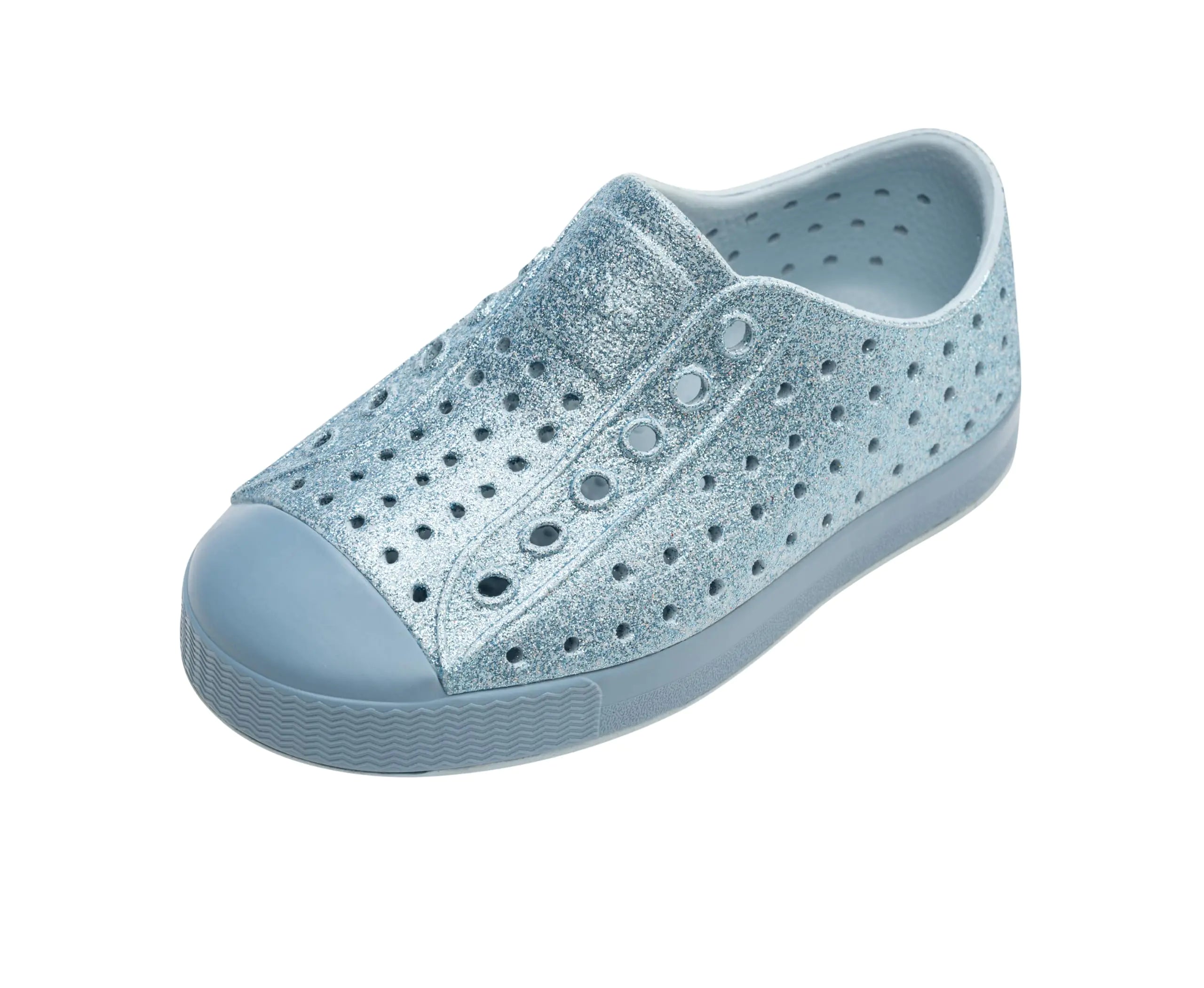 Native Shoes Kids Jefferson (Toddler) Sneaker Air Bling/Oxygen Blue 5 US Unisex