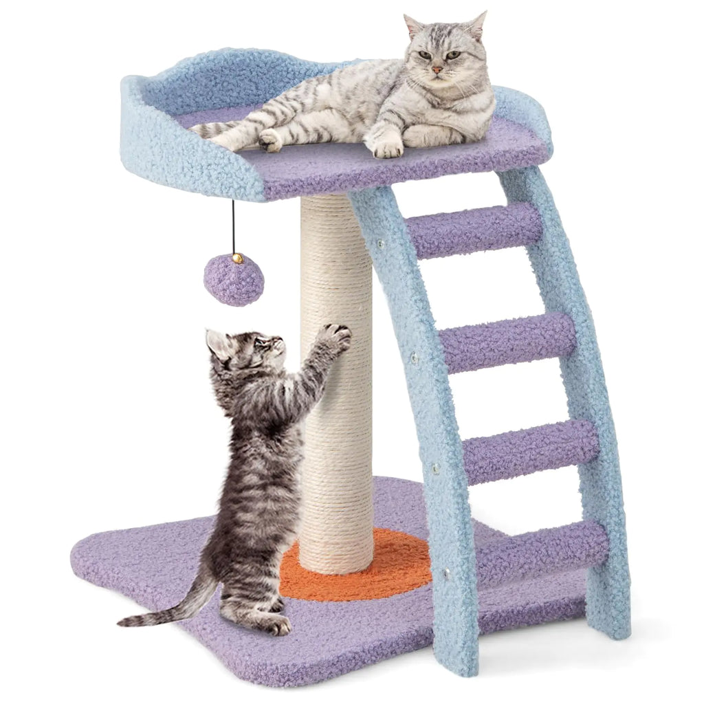 19-Inch Chic Cat Activity Tower with Ladder