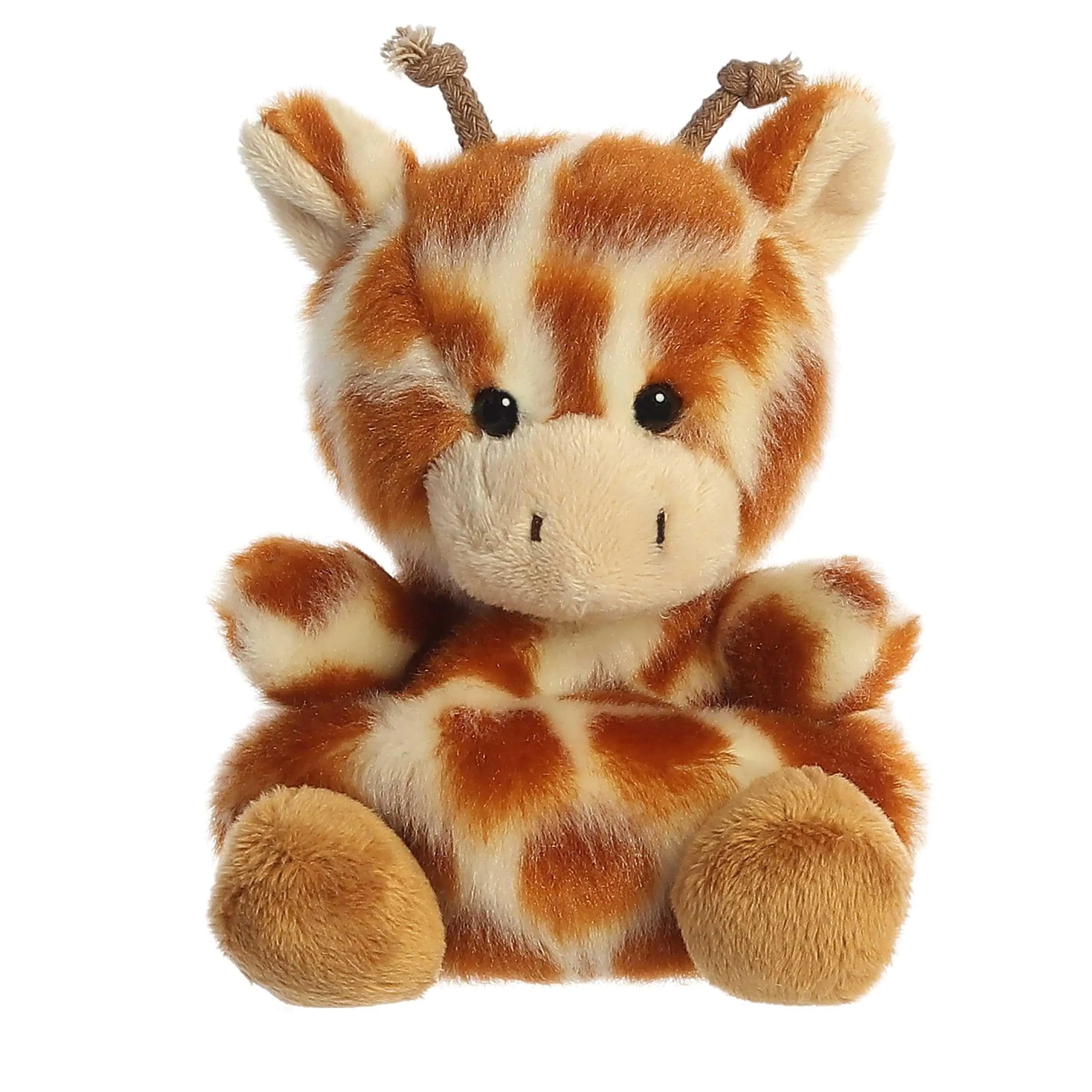 Aurora® Adorable Palm Pals™ Safara Giraffe™ Stuffed Animal - Pocket-Sized Play - Collectable Fun - Brown 5 Inches