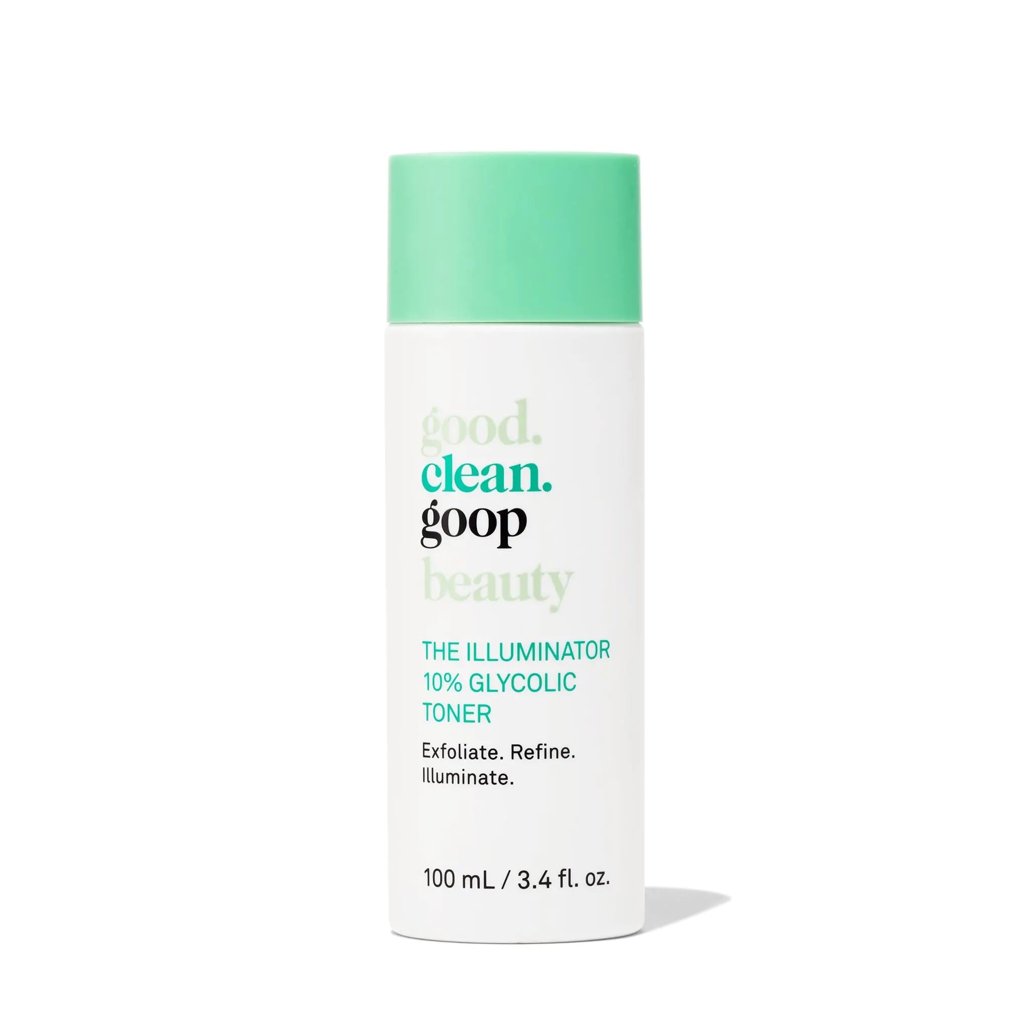 good.clean.goop Beauty The Illuminator 10% Glycolic Toner | Correct Texture and Minimize Pores | Glycolic Acid Black Tea Ferment & Snow Mushroom Extract | Helps Even Skin Tone | Vegan | 3.4 Fl oz