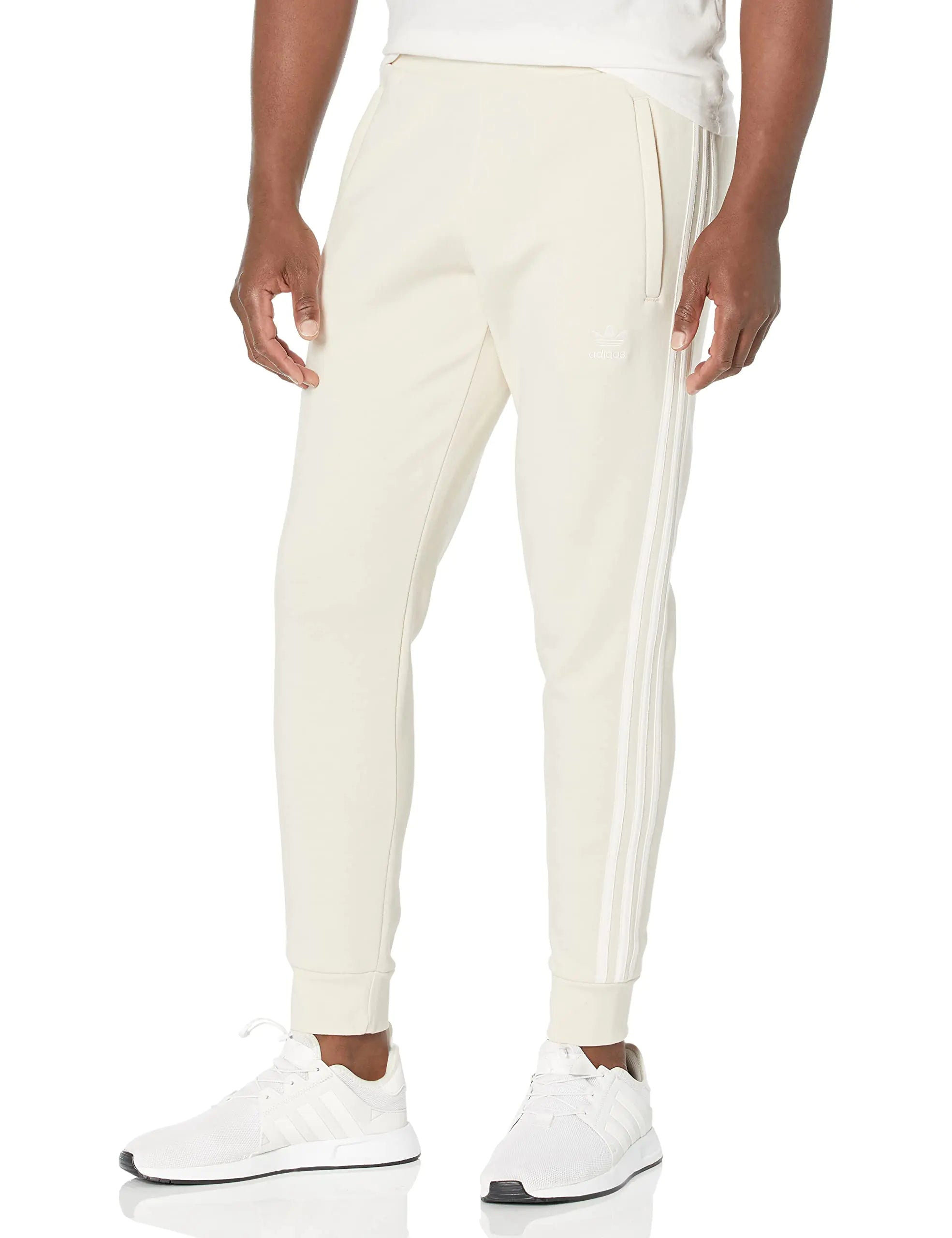 adidas Originals Mens Adicolor Classics 3-Stripes Pants Wonder White Large