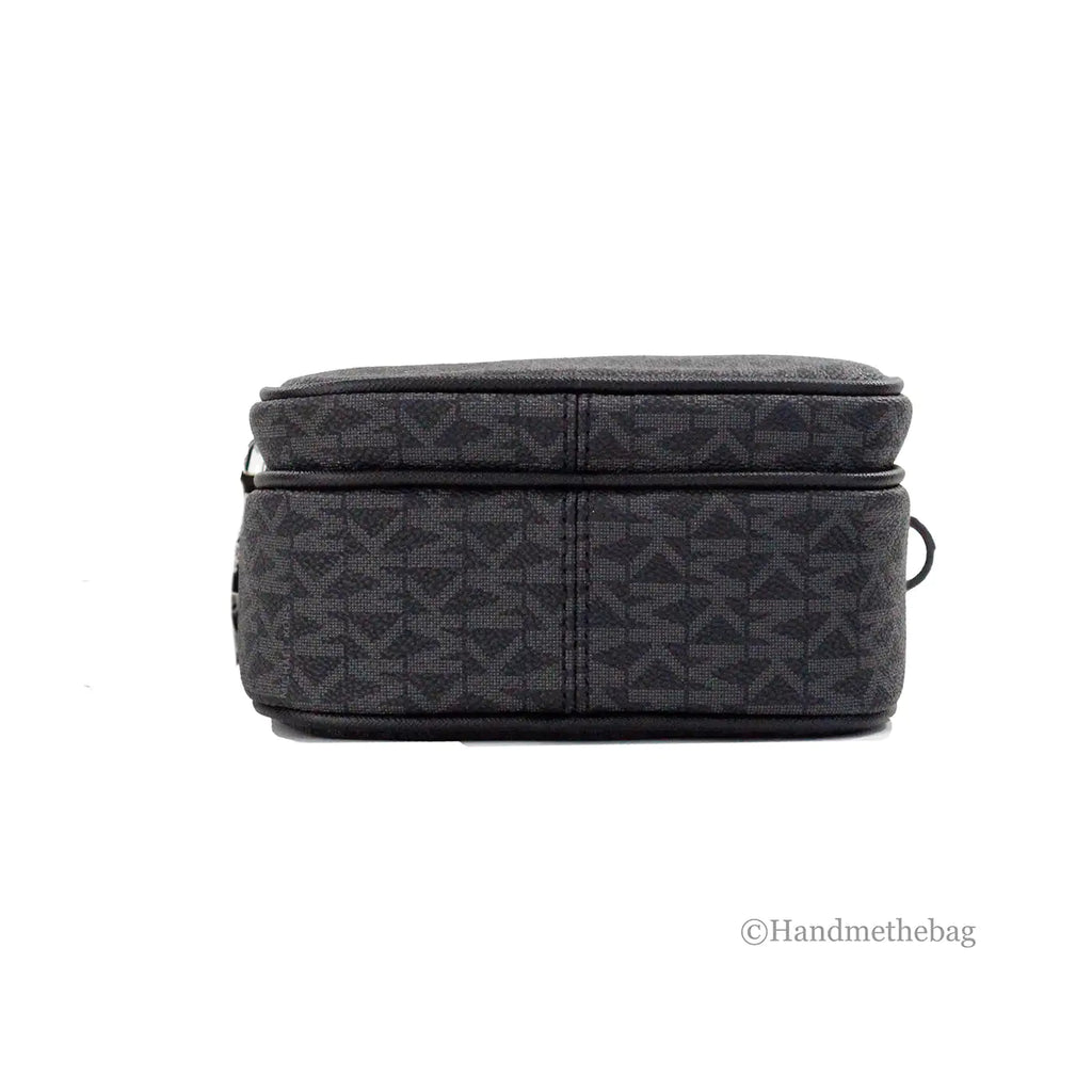 Michael Kors Flight Black PVC North South Chain Crossbody