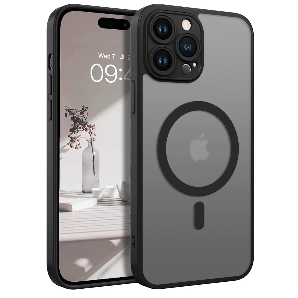 BENTOBEN Magnetic for iPhone 14 Pro Case [Compatible with MagSafe] [Full Camera Protection] Translucent Matte 14 Pro Phone Case Shockproof Slim Protective Case for iPhone 14 Pro 6.1 Black