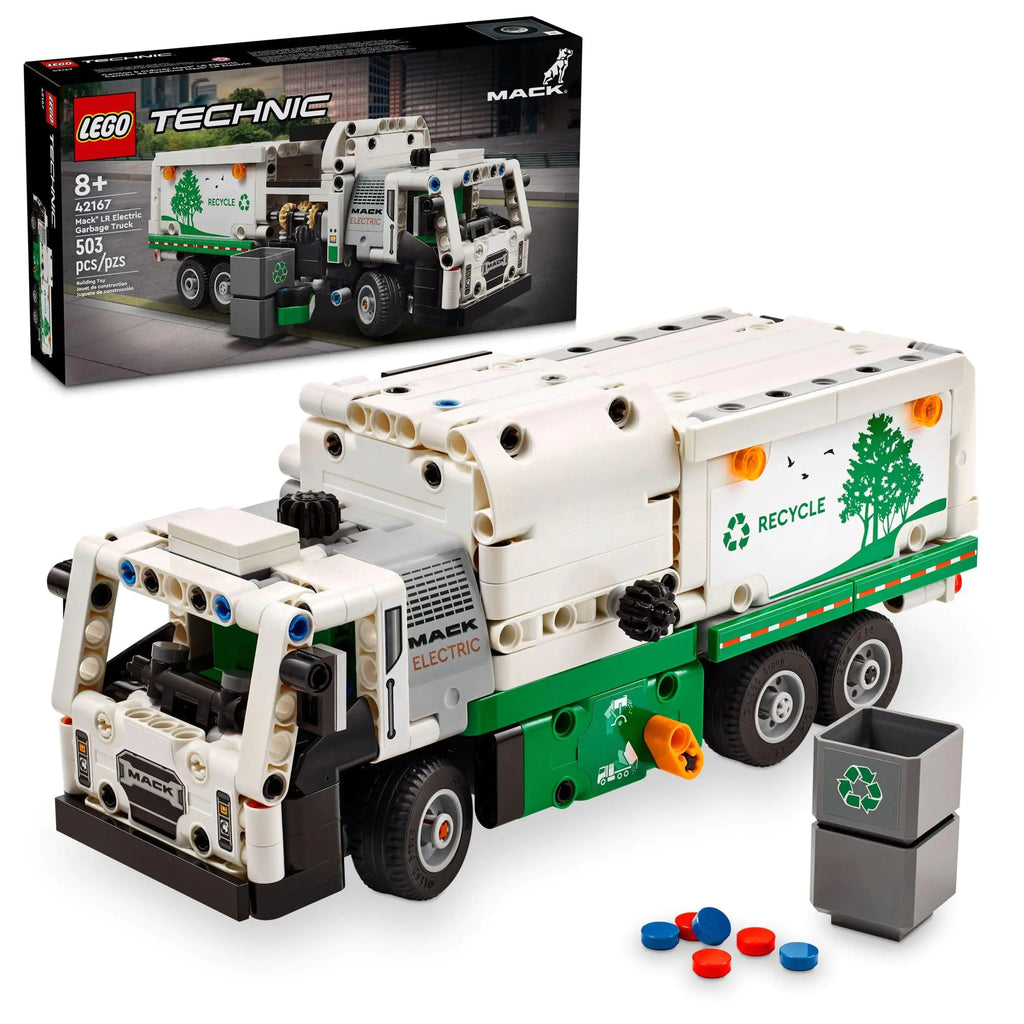 LEGO Technic Mack LR Electric Garbage Truck Toy Buildable Kids Truck for Pretend Play Great Gift for Boys Girls and Kids Ages 8 and Up who Love Recycling Truck Toys and Vehicles 42167